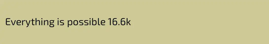 Everything is possible 16.6k